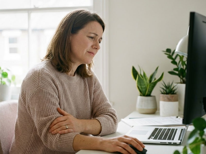 Uso repetitivo del ordenador como causa del codo de tenista