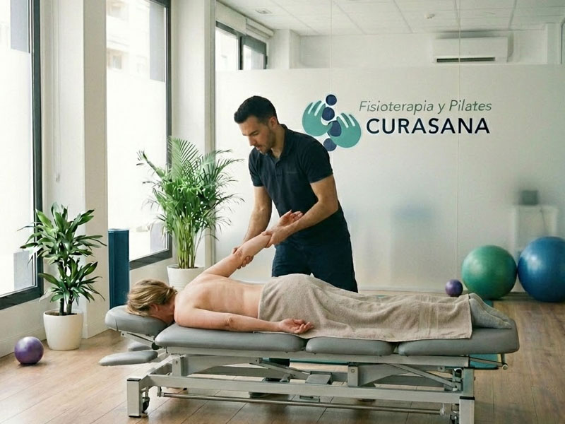 Tratamiento de fisioterapia para la epicondilitis o codo de tenista